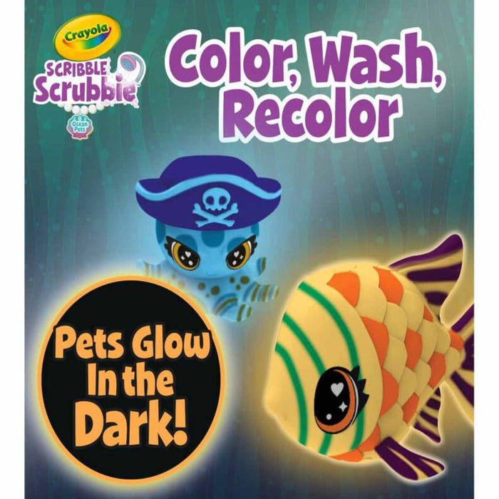 Crayola Scribble Scrubbie Pets Glow Ocean Treasure Chest Playset-Arts & Crafts-Crayola-Toycra