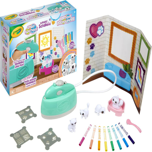 Crayola Scribble Scrubbie Pets Spray Boutique Play Set-Arts & Crafts-Crayola-Toycra