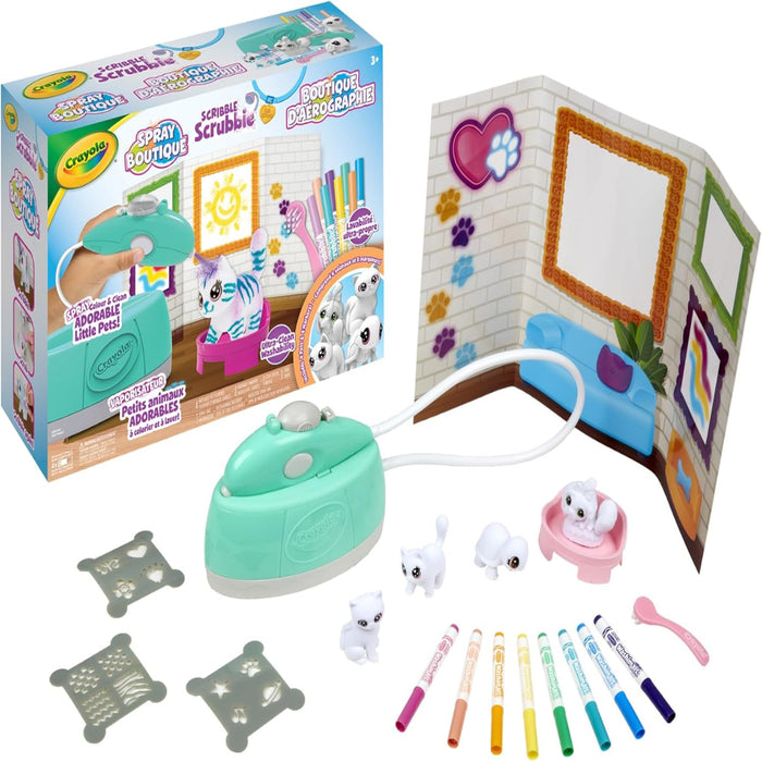 Crayola Scribble Scrubbie Pets Spray Boutique Play Set-Arts & Crafts-Crayola-Toycra