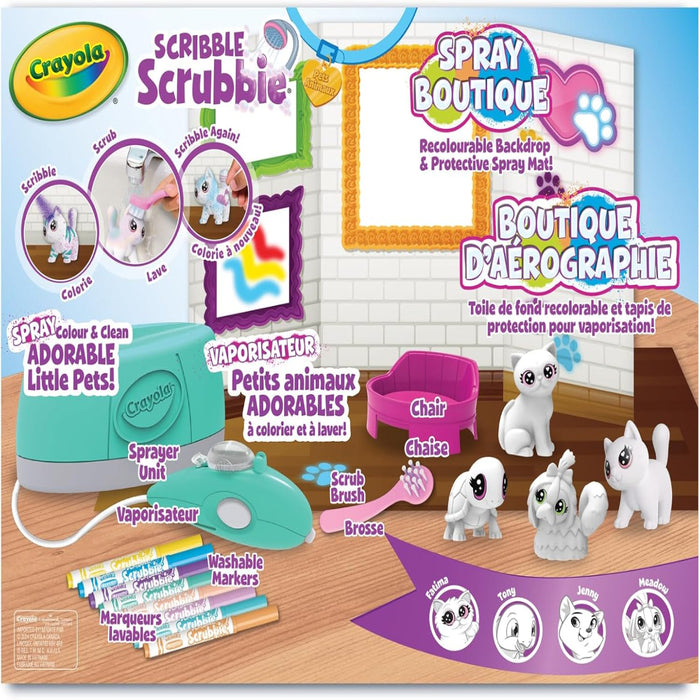 Crayola Scribble Scrubbie Pets Spray Boutique Play Set-Arts & Crafts-Crayola-Toycra