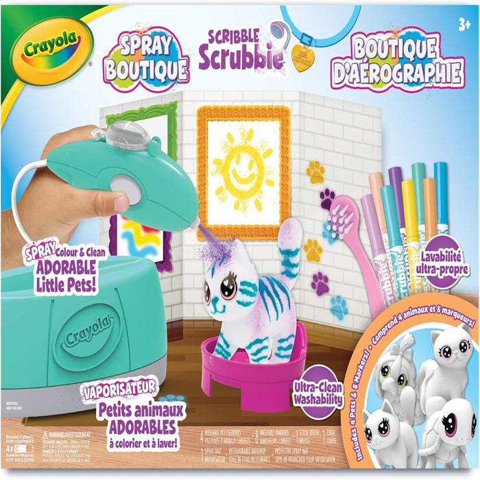 Crayola Scribble Scrubbie Pets Spray Boutique Play Set-Arts & Crafts-Crayola-Toycra