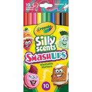Crayola Silly Scents Smash Ups Fine Line Washable Markers, 10 Count