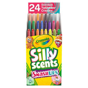 Crayola Silly Scents Smash Ups Mini Twistables Scented Crayons, 24 count
