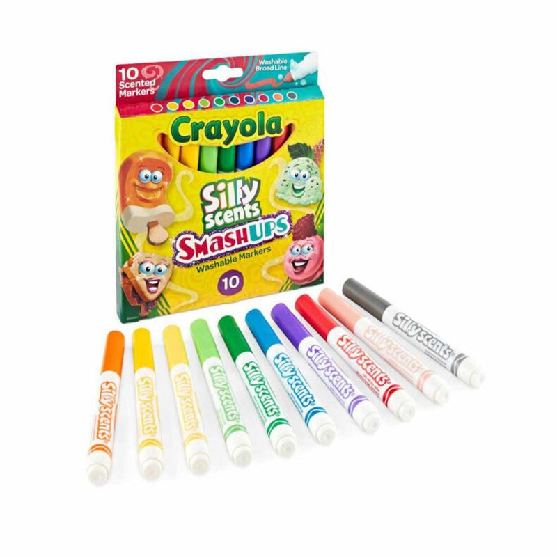 Crayola Silly Scents Sweet Smash Ups, 10 ct Broad Line Markers