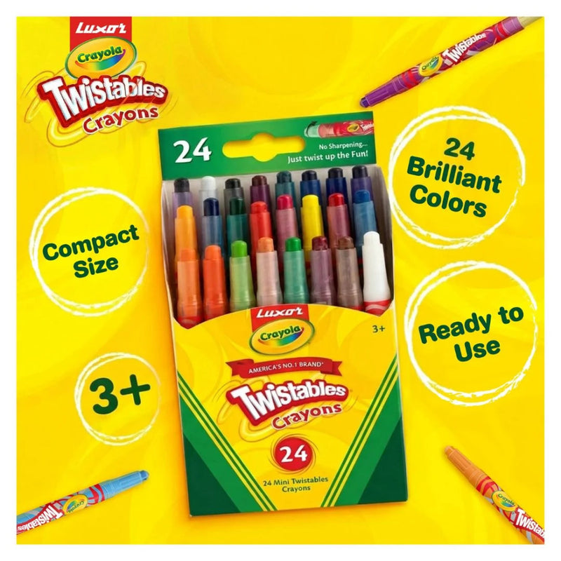 Luxor Crayola Twistable Mini Crayons 24 Shades