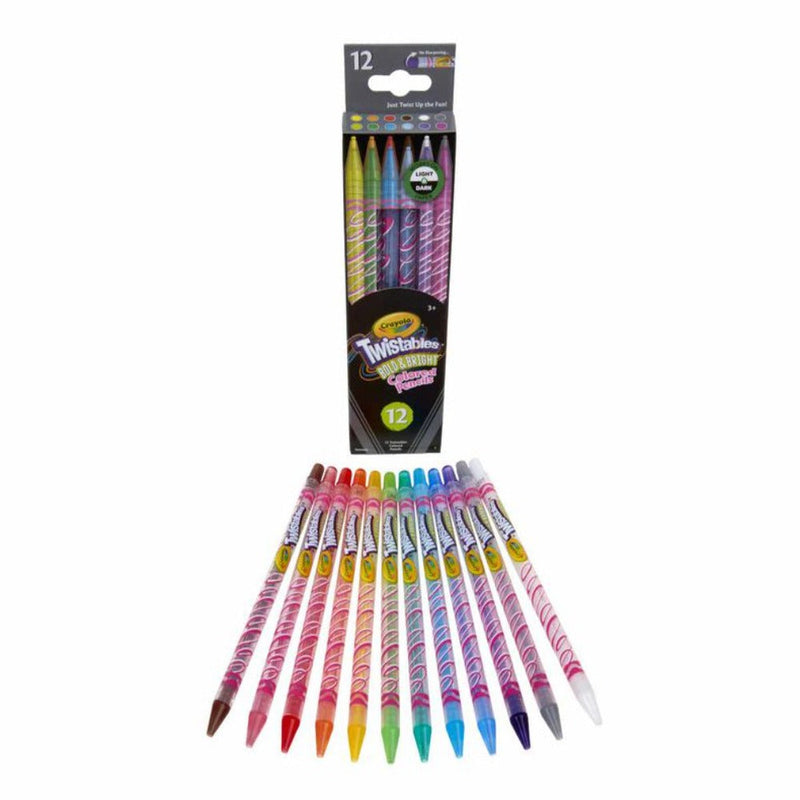 Crayola Twistables Colored Pencils, Bold & Bright, 12 Count