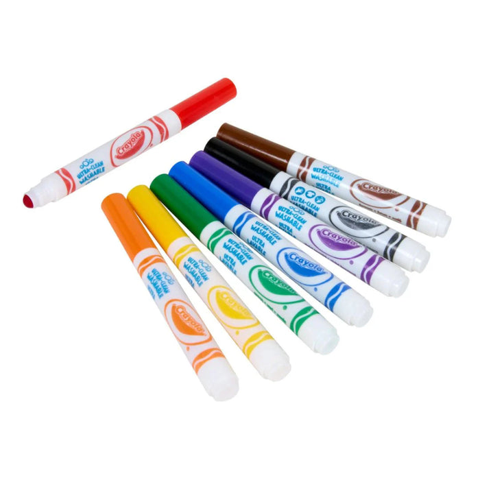 Crayola Ultra-Clean Washable Markers, 8 Count-Arts & Crafts-Crayola-Toycra