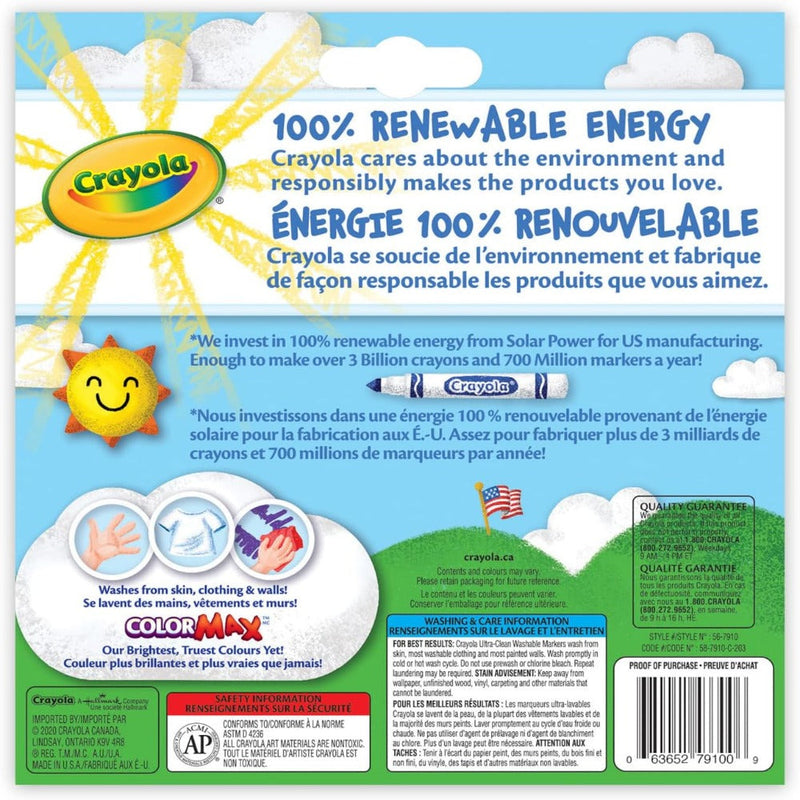 Crayola Ultra-Clean Washable Markers Broad Line 10 Count