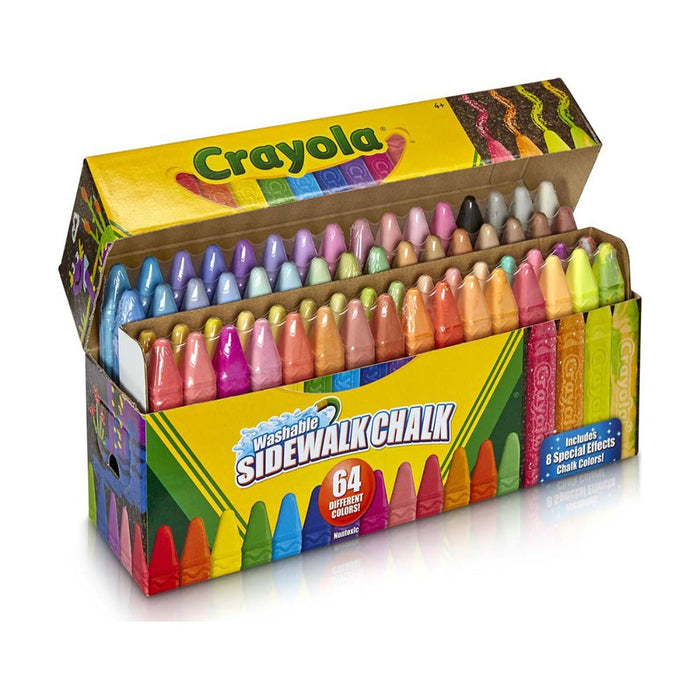 Crayola Washable Sidewalk Chalk Collection, 64 Count — Toycra