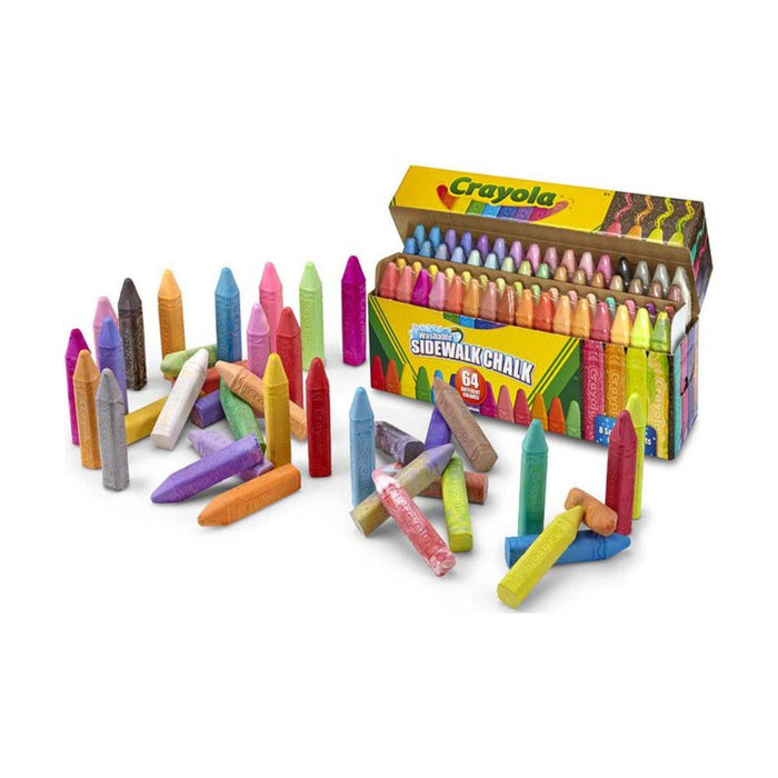 Crayola Washable Sidewalk Chalk Collection, 64 Count