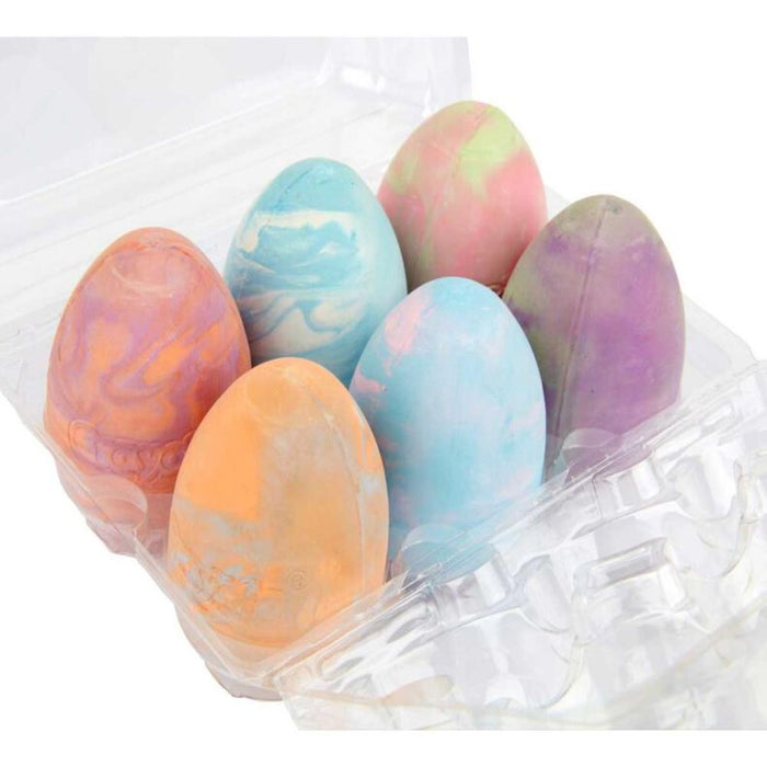 Crayola Washable Sidewalk Chalk Eggs, Tie-Dye, 6 Count-Arts & Crafts-Crayola-Toycra