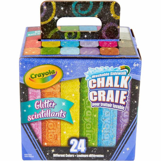 Crayola Washable Sidewalk Chalk, Glitter, 24 Count-Arts & Crafts-Crayola-Toycra