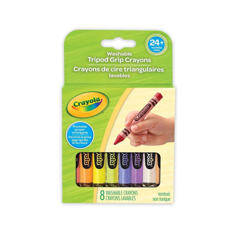 Crayola Washable Tripod Grip Crayons - 8 Count