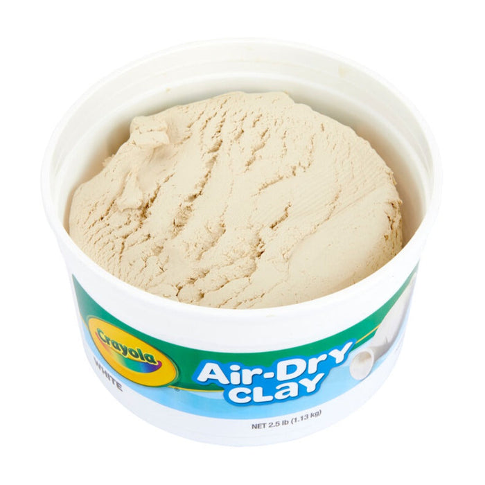 Crayola White Air Dry Clay, 2.5 lb Resealable Bucket-Arts & Crafts-Crayola-Toycra