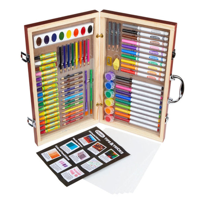 Crayola Wooden Deluxe Art Set, 80+ Pcs-Arts & Crafts-Crayola-Toycra