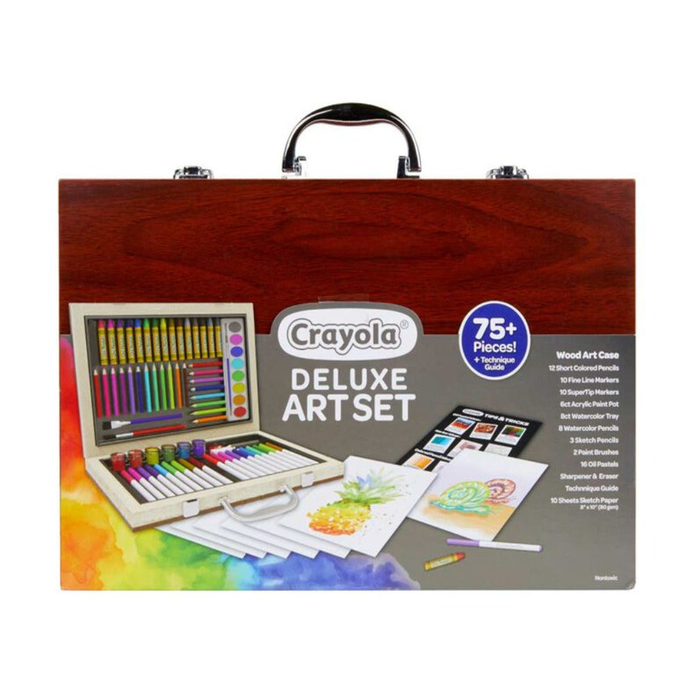 Crayola Wooden Deluxe Art Set, 80+ Pcs — Toycra