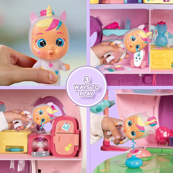 Cry Babies Magic Tears Dream's Mega Doll House - 3 Stories, 25+ Accessories-Pretend Play-Cry Babies-Toycra