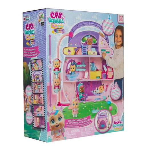 Cry Babies Magic Tears Dream's Mega Doll House - 3 Stories, 25+ Accessories-Pretend Play-Cry Babies-Toycra