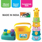 Cuppy Shappy – 3-in-1 Stacking &amp; Sorting Fun for Toddlers (12-36 Months)