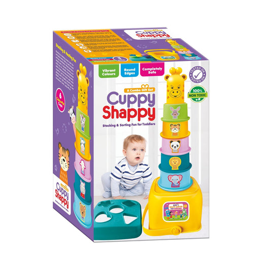 Cuppy Shappy – 3-in-1 Stacking &amp; Sorting Fun for Toddlers (12-36 Months)-simple-Toymate-Toycra