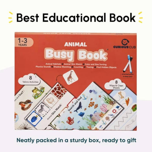 Curious Cub Animal Busy Book-Learning & Education-Curious Cub-Toycra