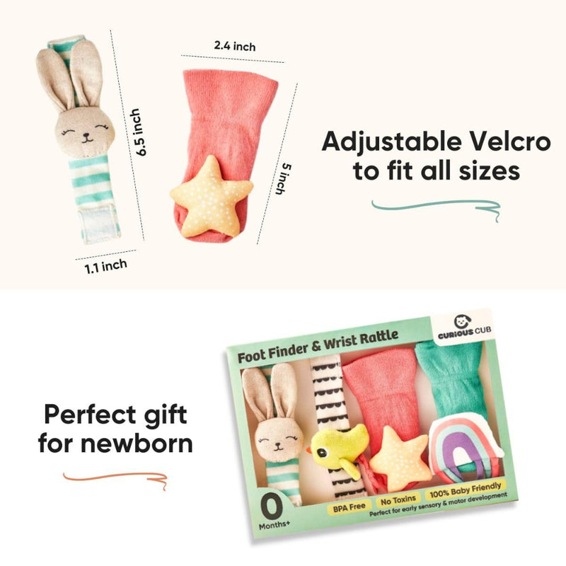 Curious Cub Foot Finder & Wrist Rattle