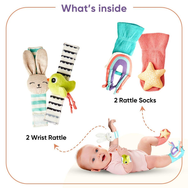 Curious Cub Foot Finder & Wrist Rattle