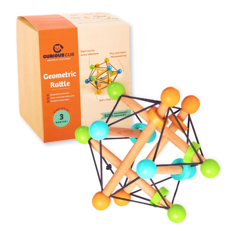 Curious Cub Geometric Rattle