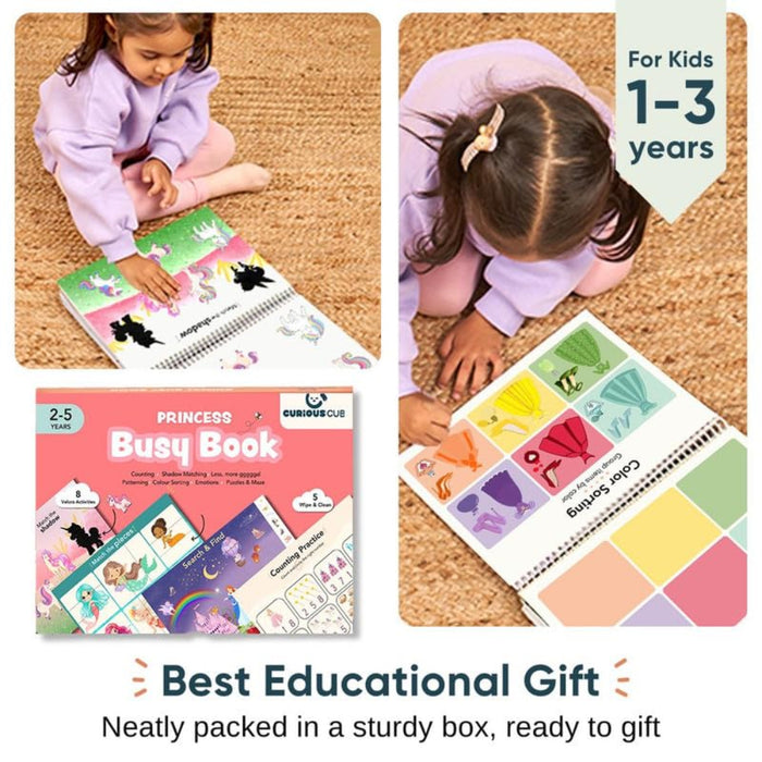 Curious Cub Montessori Princess Busy Book-Learning & Education-Curious Cub-Toycra