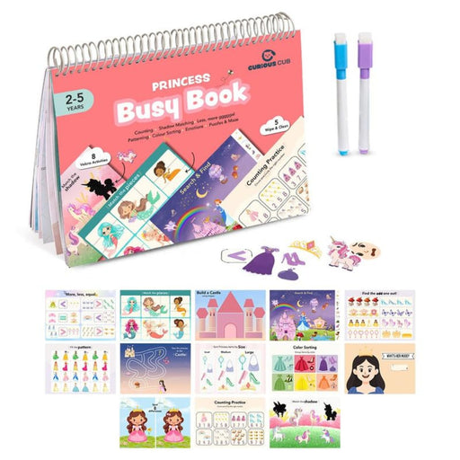 Curious Cub Montessori Princess Busy Book-Learning & Education-Curious Cub-Toycra