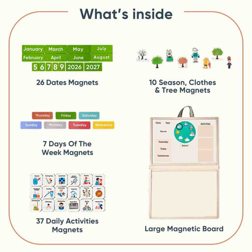 Curious Cub My Daily Magnetic Calendar-Learning & Education-Curious Cub-Toycra