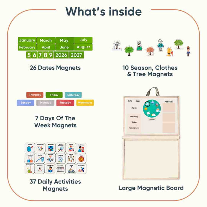 Curious Cub My Daily Magnetic Calendar-Learning & Education-Curious Cub-Toycra