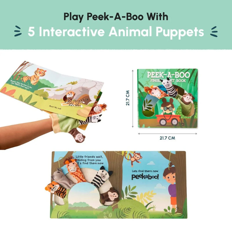 Curious Cub Peek-A-Boo Finger Puppet Story Book