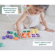 Curious Cub Stacking & Colour Matching Peg Board - Multi Color
