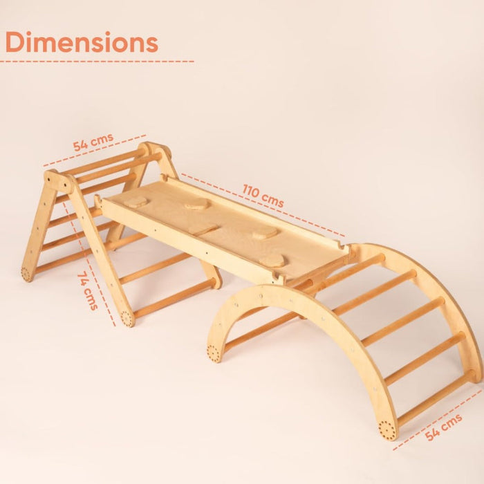 Curious Cub Transformable Pikler Triangle-Learning & Education-Curious Cub-Toycra