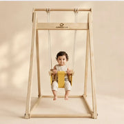 Curious Cub Wooden Baby Swing with Stand
