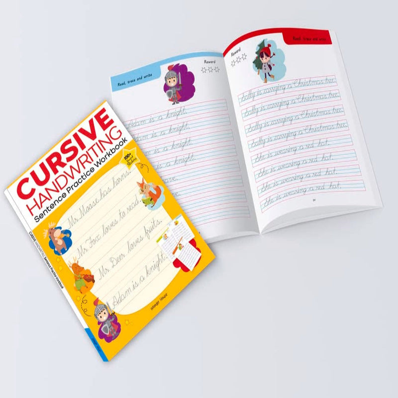 Cursive Handwriting Practice Workbook (Set Of 2 Books)-Activity Books-WH-Toycra