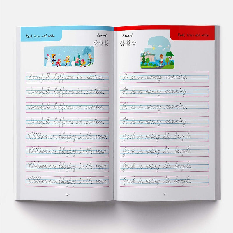 Cursive Handwriting Practice Workbook (Set Of 2 Books)-Activity Books-WH-Toycra