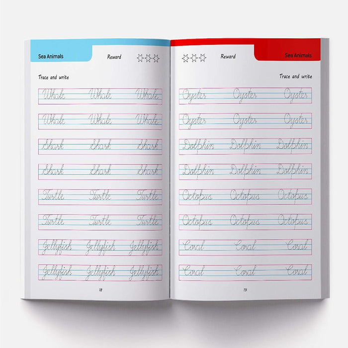 Cursive Handwriting Practice Workbook (Set Of 2 Books) — Toycra