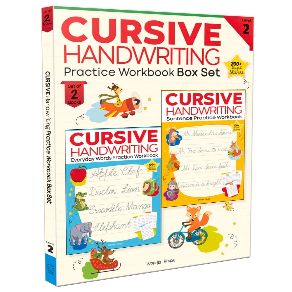 Cursive Handwriting Practice Workbook (Set Of 2 Books) — Toycra