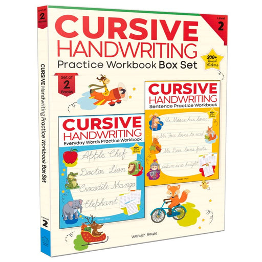 Cursive Handwriting Practice Workbook (Set Of 2 Books)-Activity Books-WH-Toycra