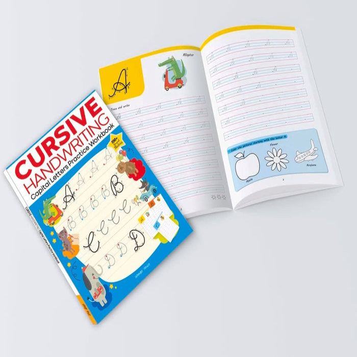 Cursive Handwriting Practice Workbook (Set Of 4 Books)-Activity Books-WH-Toycra