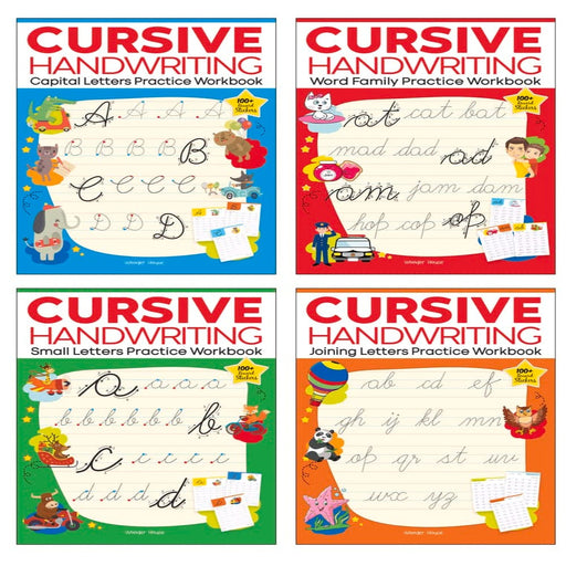 Cursive Handwriting Practice Workbook (Set Of 4 Books)