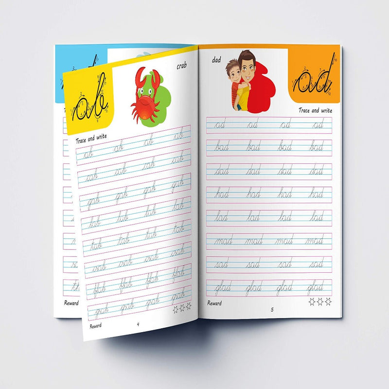 Cursive Handwriting Practice Workbook (Set Of 4 Books)