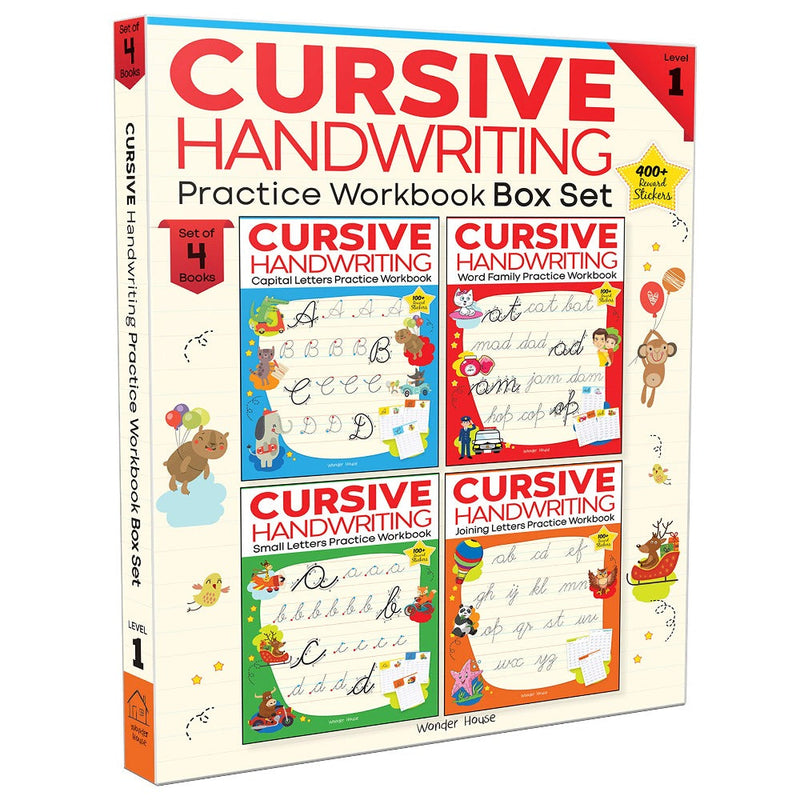 Cursive Handwriting Practice Workbook (Set Of 4 Books)