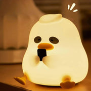 Dark Circle Duck Mobile Using Silicone Night Light Lamp