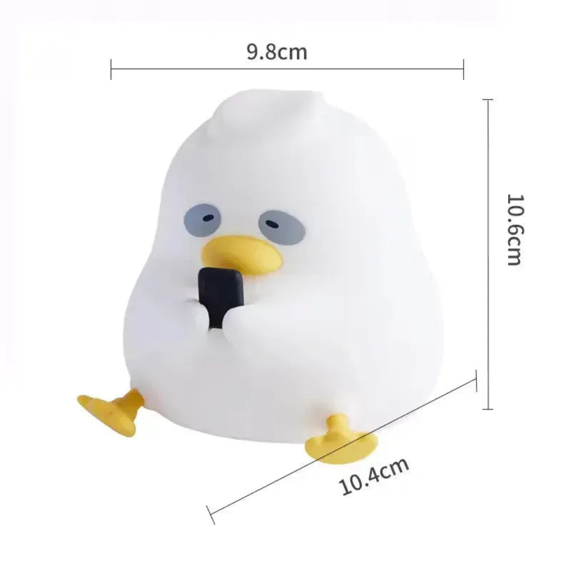 Dark Circle Duck Mobile Using Silicone Night Light Lamp