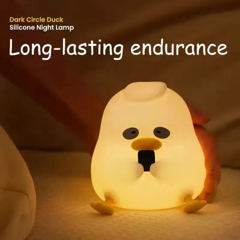 Dark Circle Duck Mobile Using Silicone Night Light Lamp