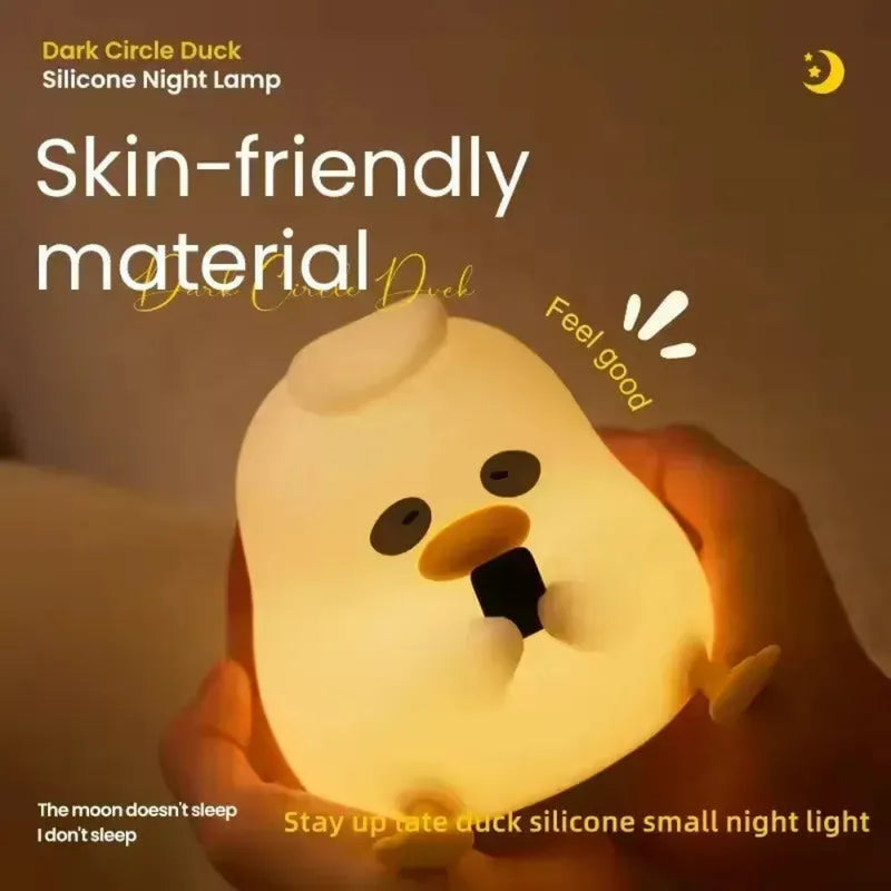 Dark Circle Duck Mobile Using Silicone Night Light Lamp