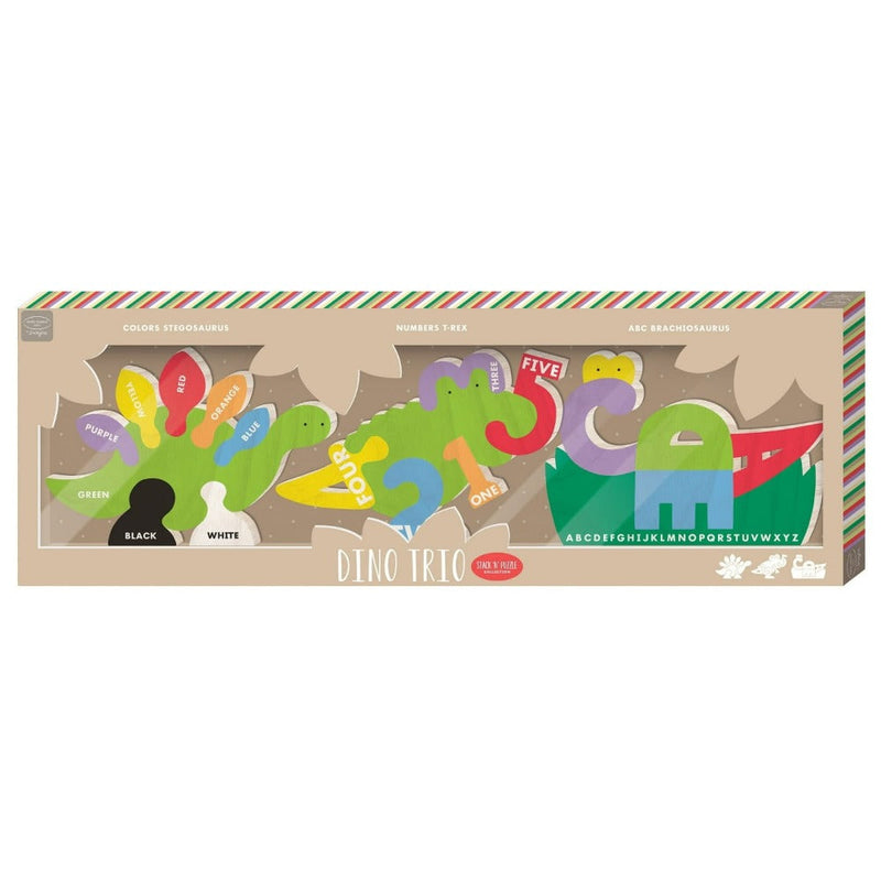 Dino Trio Stack 'N' Puzzle Collection (20 Pieces)